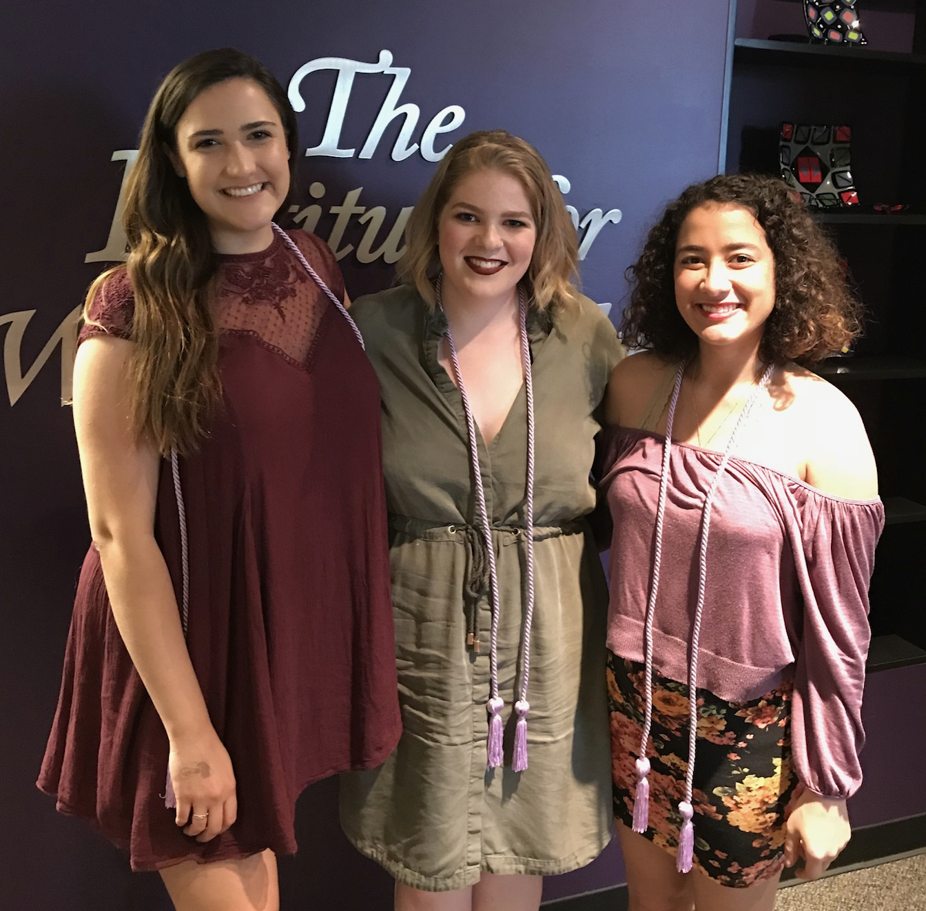 2018 Women's Studies Senior Award Winners - from left: Chloe Schrader, Katie Peterson, Heather Street